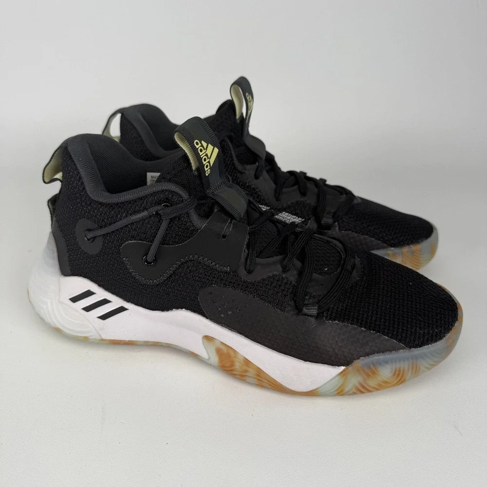 GY6416 Mens Adidas HARDEN STEPBACK 3 BASKETBALL‎ BLACK MARBLED GREY CARBON SZ 7